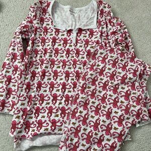 Roller Rabbit Pajamas with Iconic Pink Monkey Print